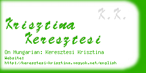 krisztina keresztesi business card